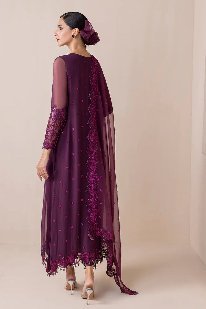 BAROQUE EMBROIDERED CHIFFON - 3 PC UNSTITCHED