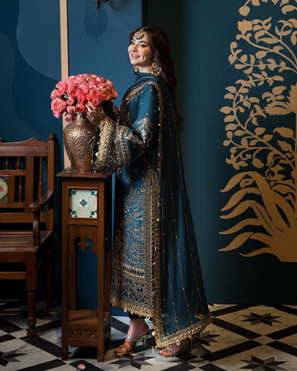 ASIM JOFA EMBROIDERED CHIFFON - 3 PC UNSTITCHED