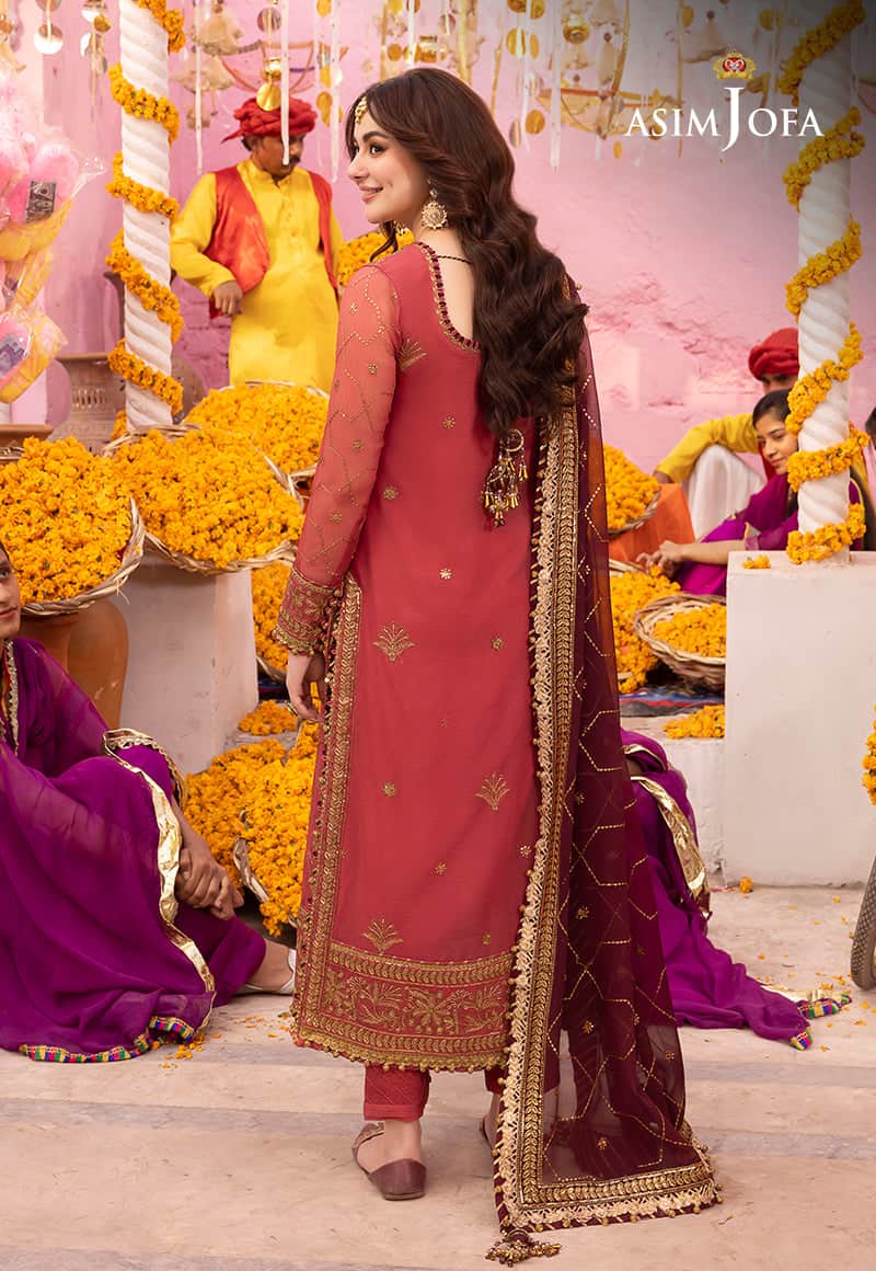 ASIM JOFA EMBROIDERED CHIFFON - 3 PC UNSTITCHED