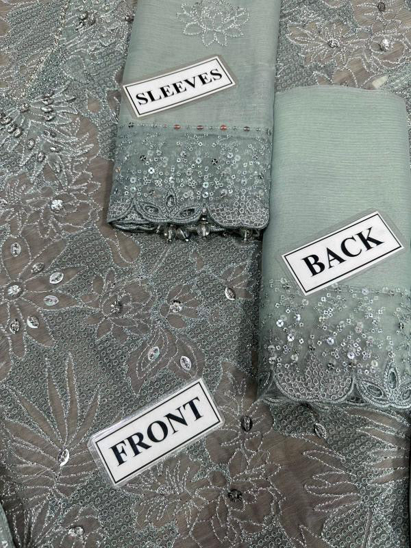 JAZMIN LUXURY EMBROIDERED CHIFFON - 3 PC UNSTITCHED