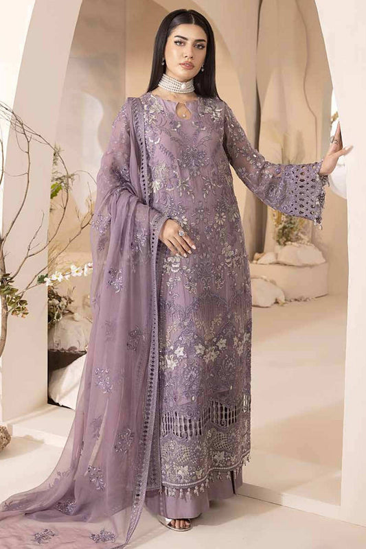 LAVISH LUXURY WEDDING EMBROIDERED CHIFFON - 3 PC UNSTITCHED