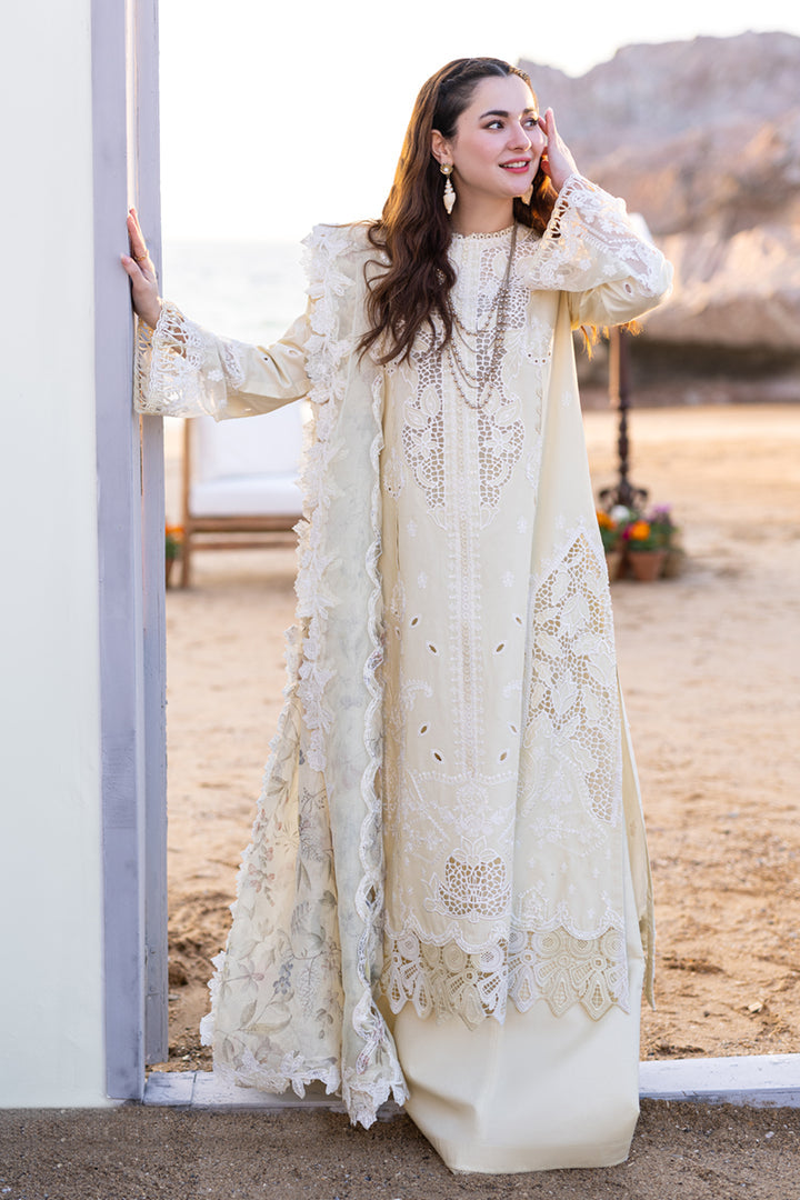 QALAMKAR LUXURY CHIKANKARI EMBROIDERED LAWN - 3 PC UNSTITCHED