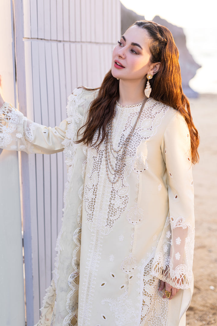 QALAMKAR LUXURY CHIKANKARI EMBROIDERED LAWN - 3 PC UNSTITCHED