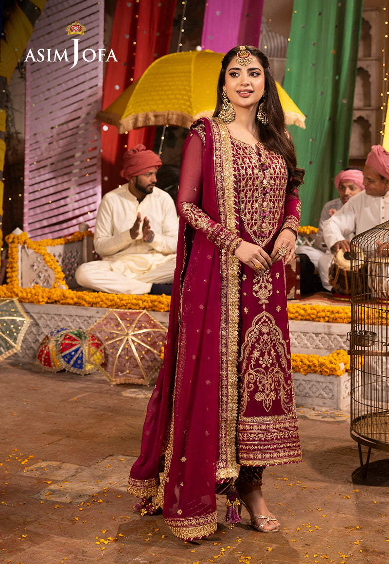 ASIM JOFA EMBROIDERED CHIFFON - 3 PC UNSTITCHED