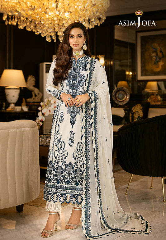 ASIM JOFA EMBROIDERED CHIFFON - 3 PC UNSTITCHED