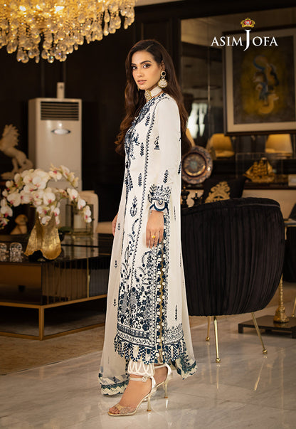 ASIM JOFA EMBROIDERED CHIFFON - 3 PC UNSTITCHED