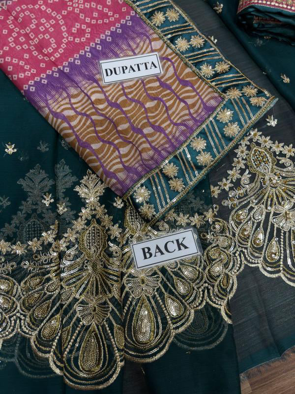 JAZMIN LUXURY EMBROIDERED CHIFFON - 3 PC UNSTITCHED