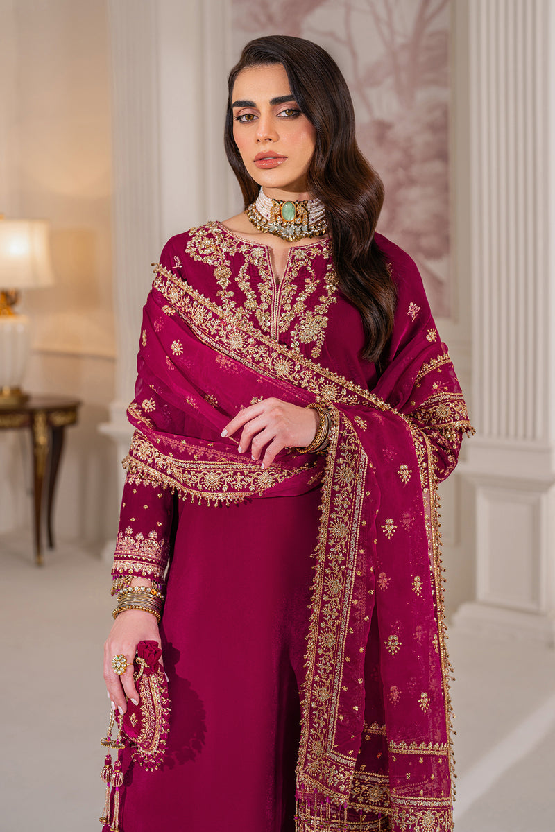 BAROQUE LUXURY EMBROIDERED VELVET - 3 PC UNSTITCHED