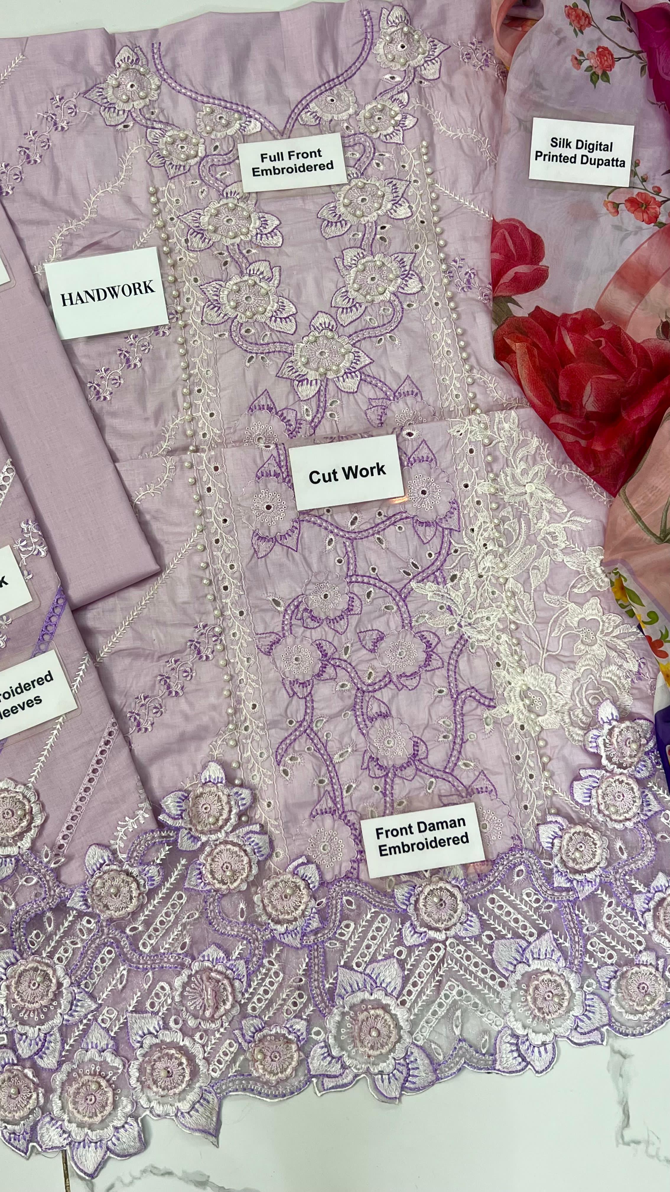 MUSHQ LUXURY CHIKANKARRI LAWN 3 PC UNSTITCHED