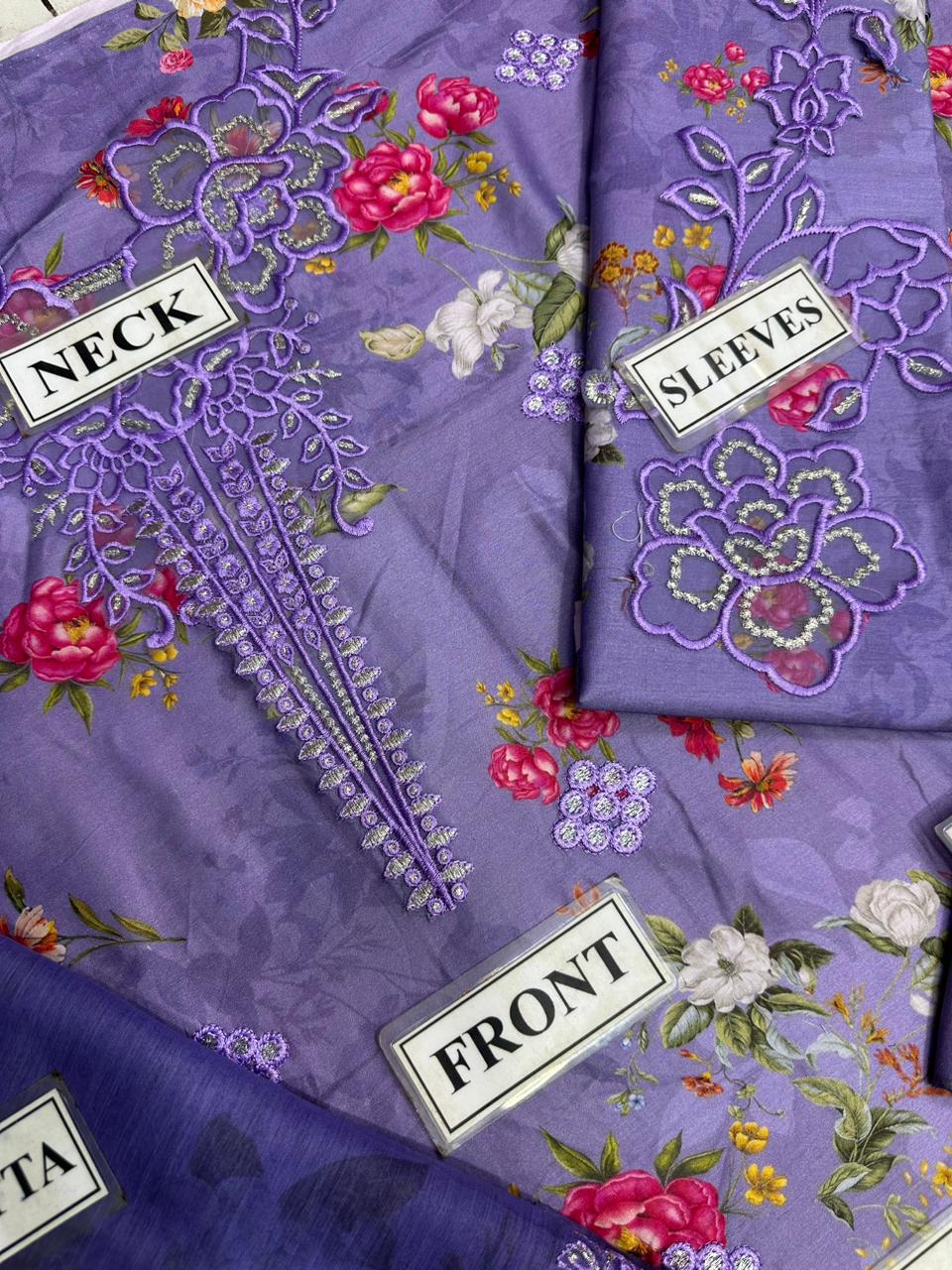 NOOR BY SADIA ASAD LUXURY EMBROIDERED LAWN - 3 PC UNSTITCHED