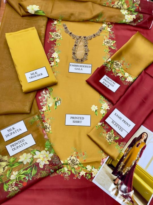 LULUSAR LUXURY FORMALS DIGITAL PRINTED SILK - 3 PC UNSTITCHED
