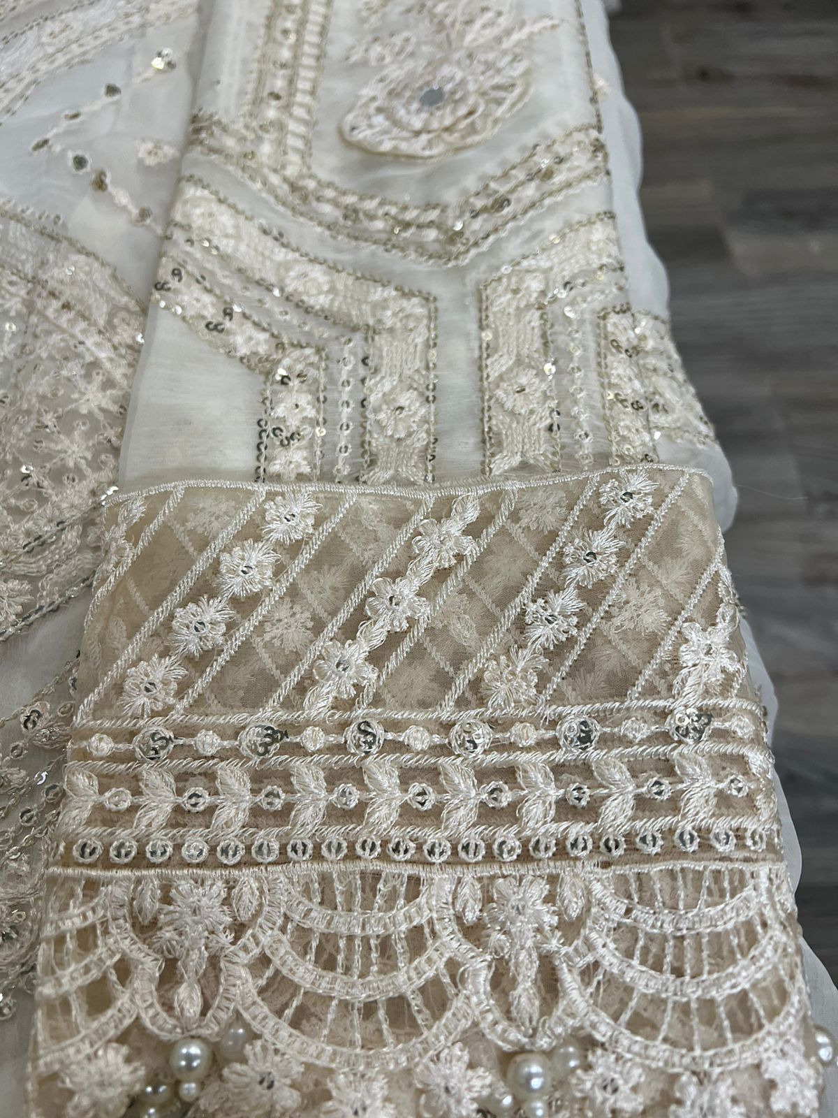 MARIA B LUXURY WEDDING EMBROIDERED CHIFFON - 3 PC UNSTITCHED