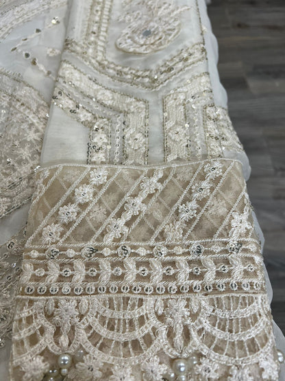 MARIA B LUXURY WEDDING EMBROIDERED CHIFFON - 3 PC UNSTITCHED
