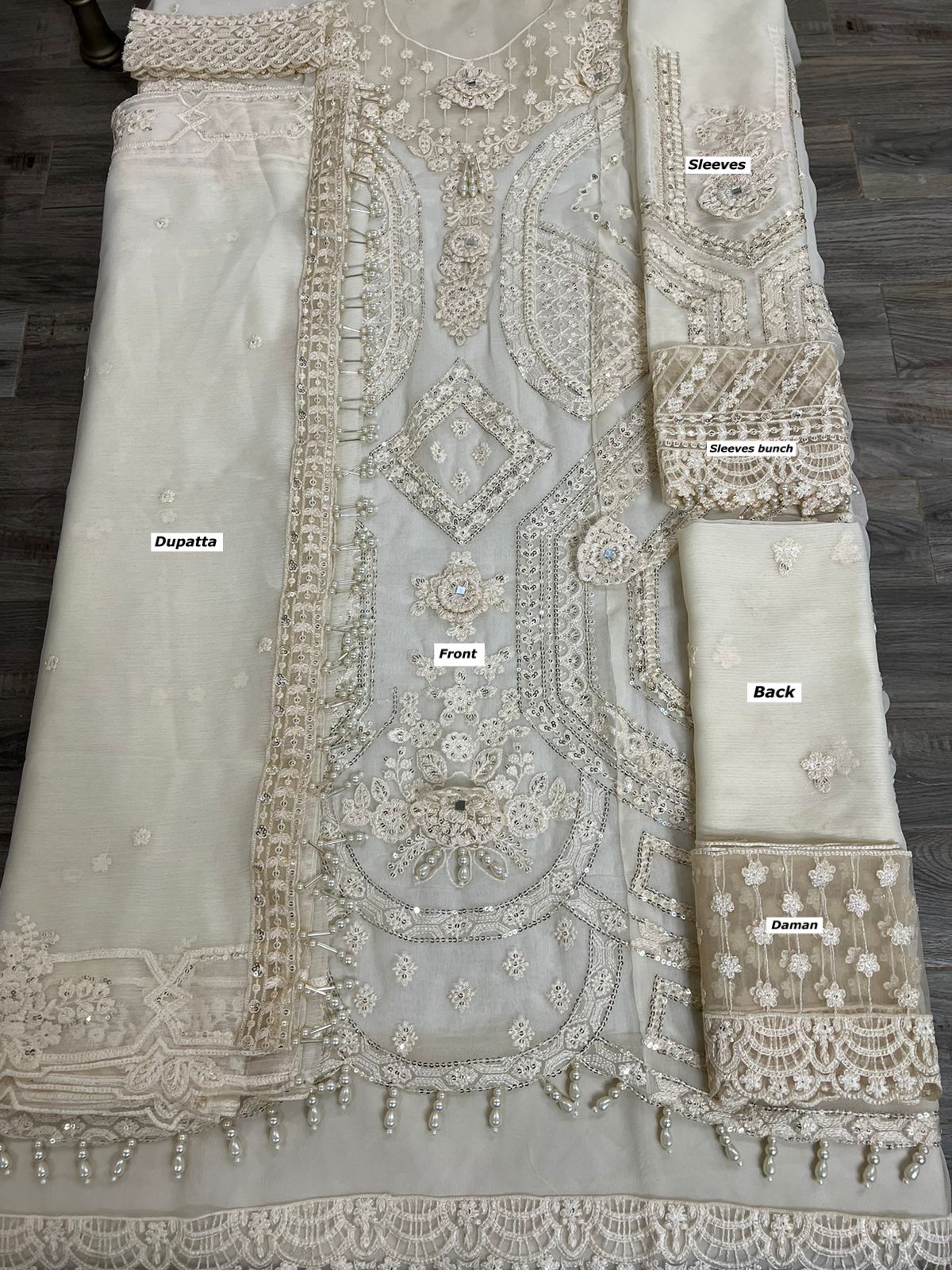 MARIA B LUXURY WEDDING EMBROIDERED CHIFFON - 3 PC UNSTITCHED