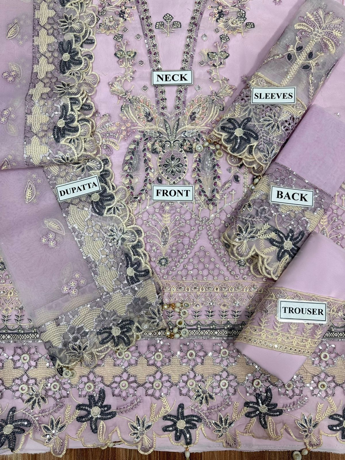 EMAAN ADEEL LUXURY WEDDING EMBROIDERED ORGANZA - 3 PC UNSTITCHED