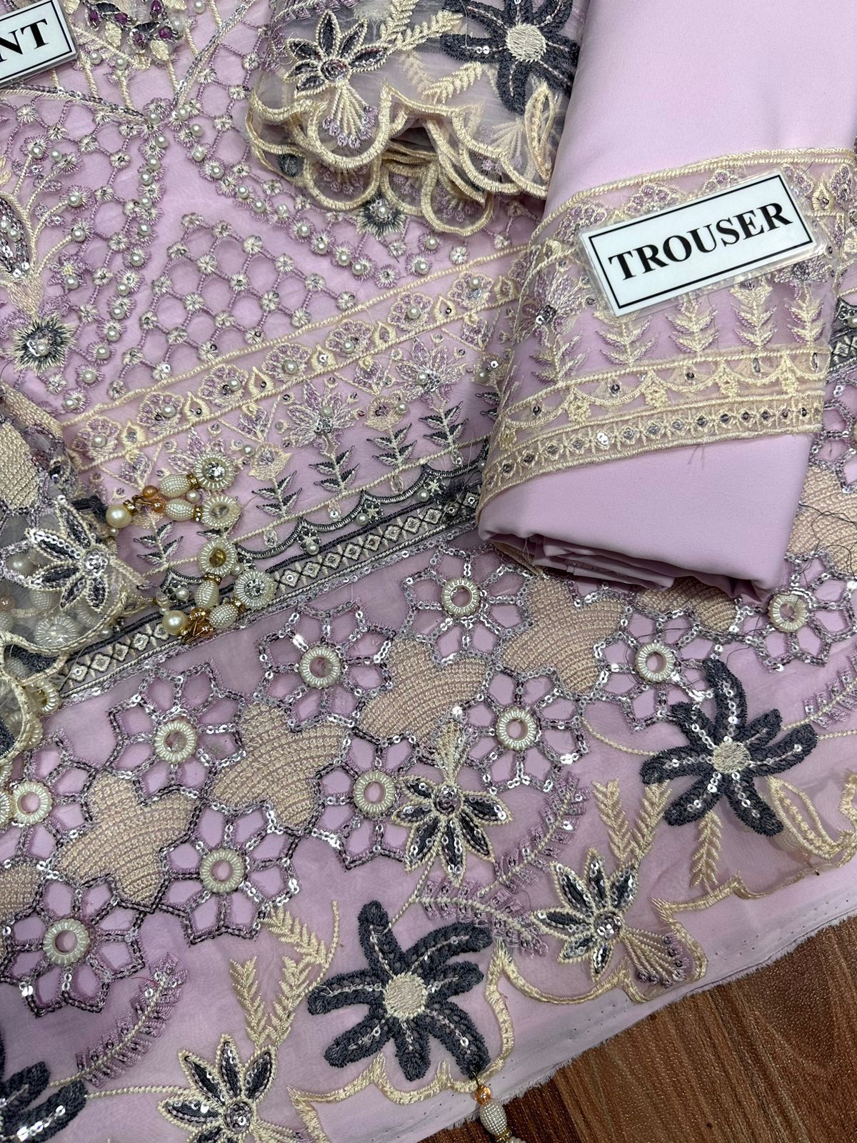 EMAAN ADEEL LUXURY WEDDING EMBROIDERED ORGANZA - 3 PC UNSTITCHED