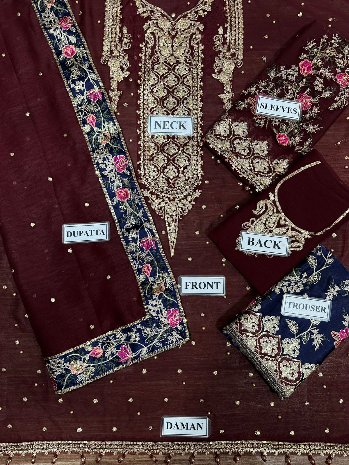 CHARIZMA LUXURY EMBROIDERED CHIFFON - 3 PC UNSTITCHED