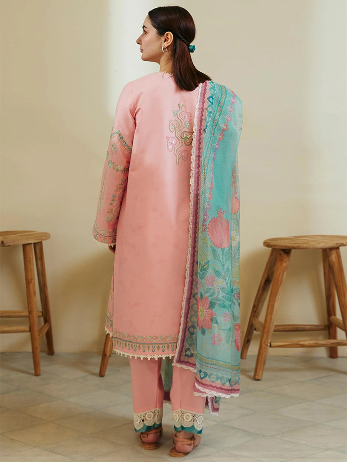 ZARA SHAHJAHAN EMBROIDERED COTTON - 3 PC UNSTITCHED