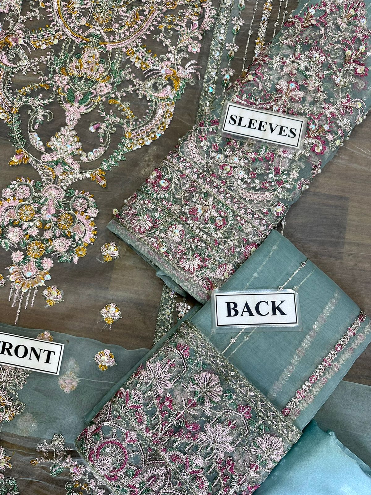 KANWAL MALIK MAAHI FESTIVE EMBROIDERED ORGANZA - 3 PC UNSTITCHED