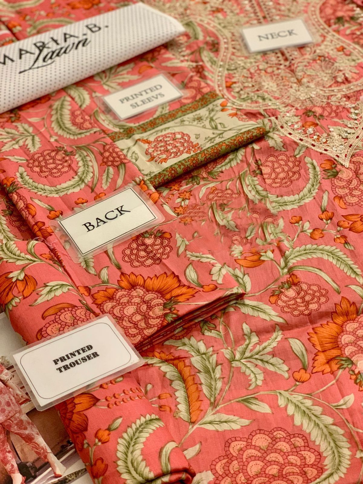 MARIA B FORMALS PRINTED EMBROIDERED LAWN - 3 PC UNSTITCHED