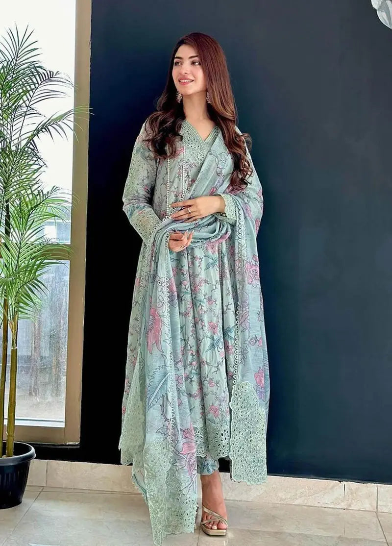 IZNIK LUXURY EMBROIDERED LAWN - 3 PC UNSTITCHED
