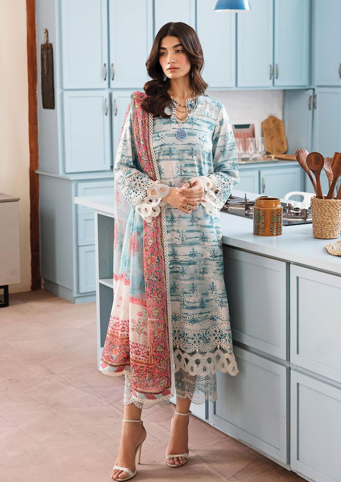 AFROZEH LUXURY SWISS LAWN EMBROIDERED 3 PC UNSTITCHED