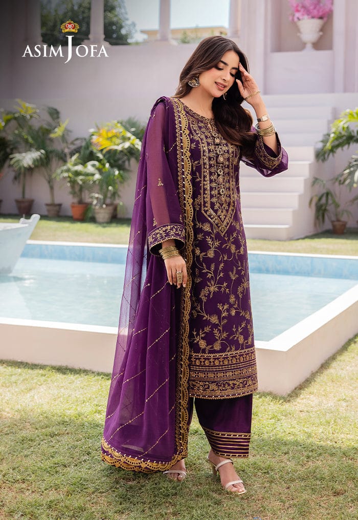 ASIM JOFA LUXURY EMBROIDERED CHIFFON - 3 PC UNSTITCHED