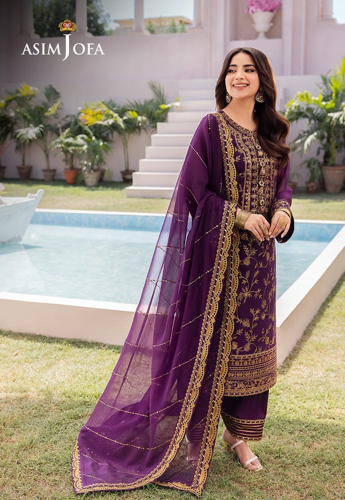 ASIM JOFA LUXURY EMBROIDERED CHIFFON - 3 PC UNSTITCHED