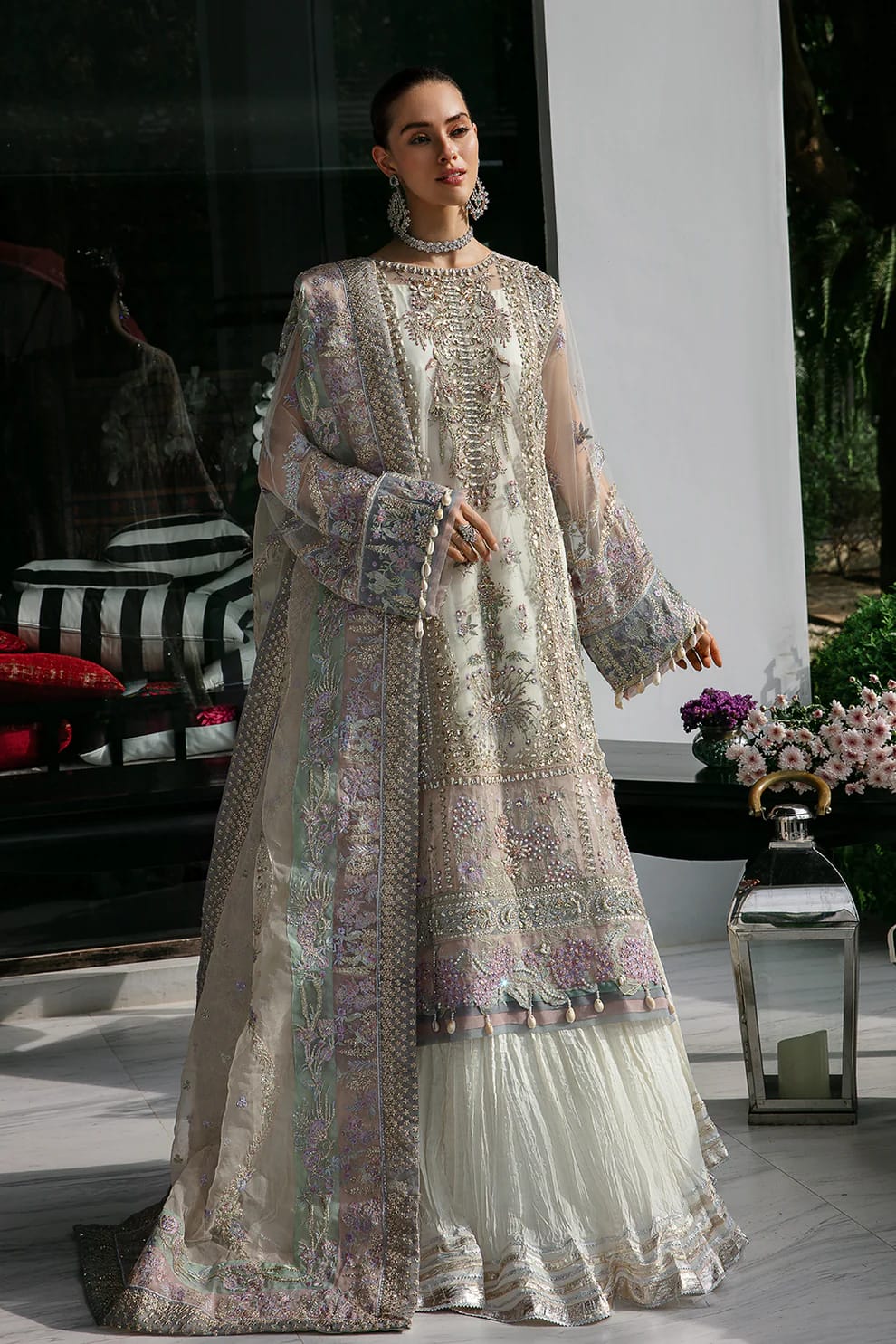 AVYANA LUXURY WEDDING EMBROIDERED ORGANZA - 3 PC UNSTITCHED