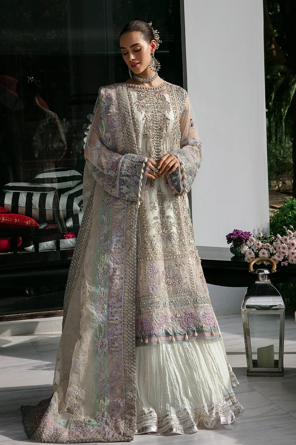 AVYANA LUXURY WEDDING EMBROIDERED ORGANZA - 3 PC UNSTITCHED