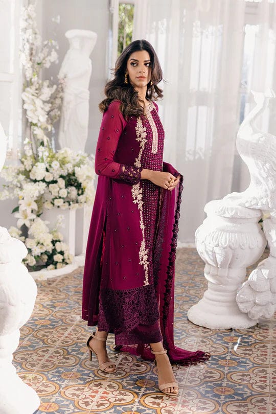 AZURE LUXURY CHIFFON EMBROIDERED COLLECTION - 3 PC UNSTITCHED