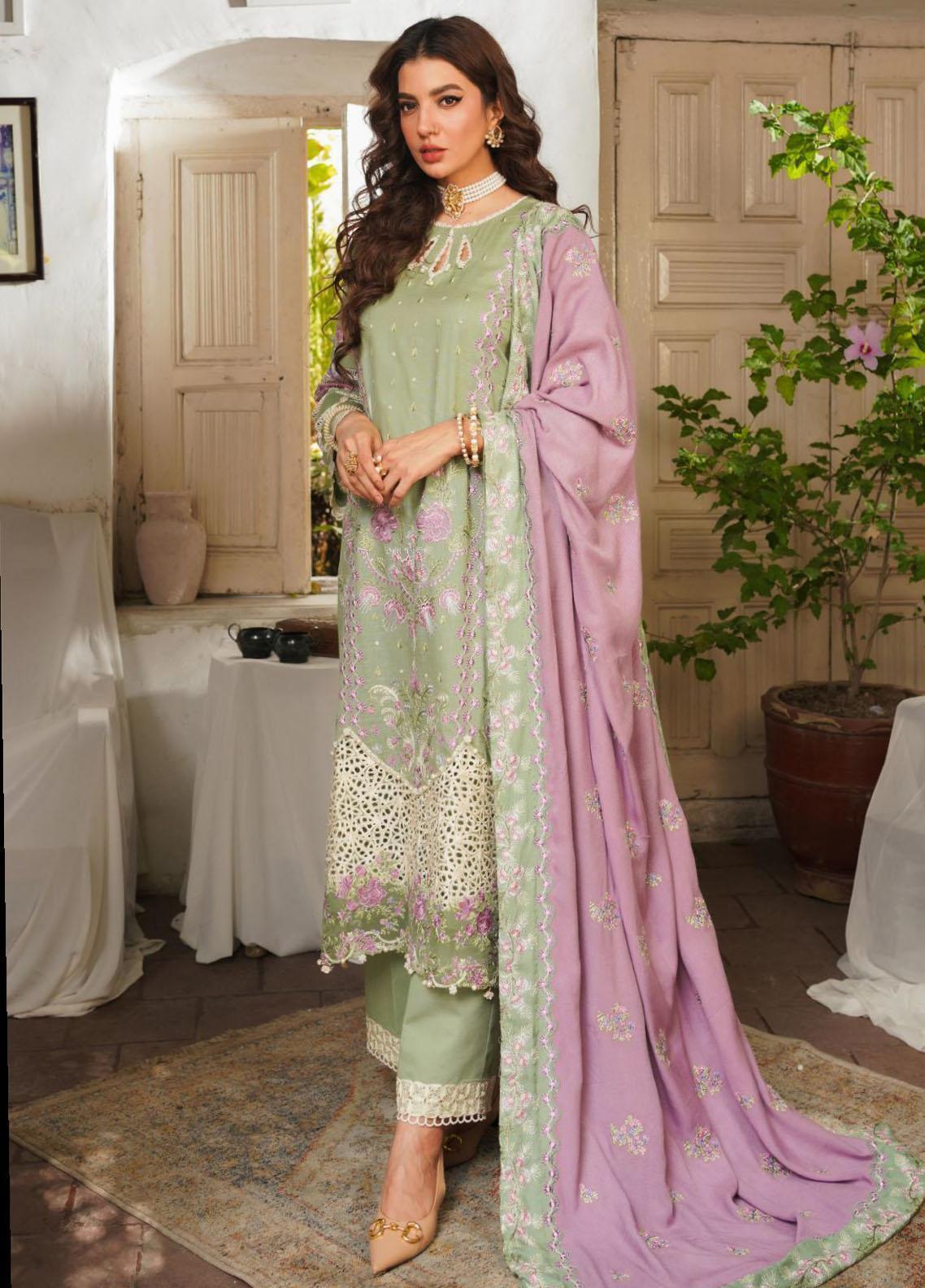 ELAF LUXURY EMBROIDERED CHIKANKARI LAWN - 3 PC UNSTITCHED