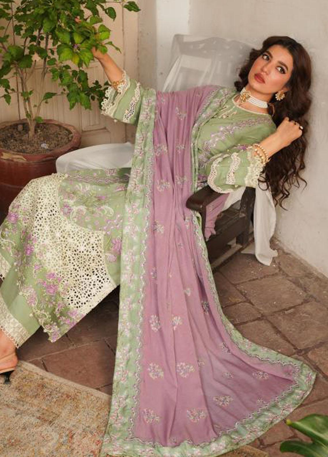 ELAF LUXURY EMBROIDERED CHIKANKARI LAWN - 3 PC UNSTITCHED