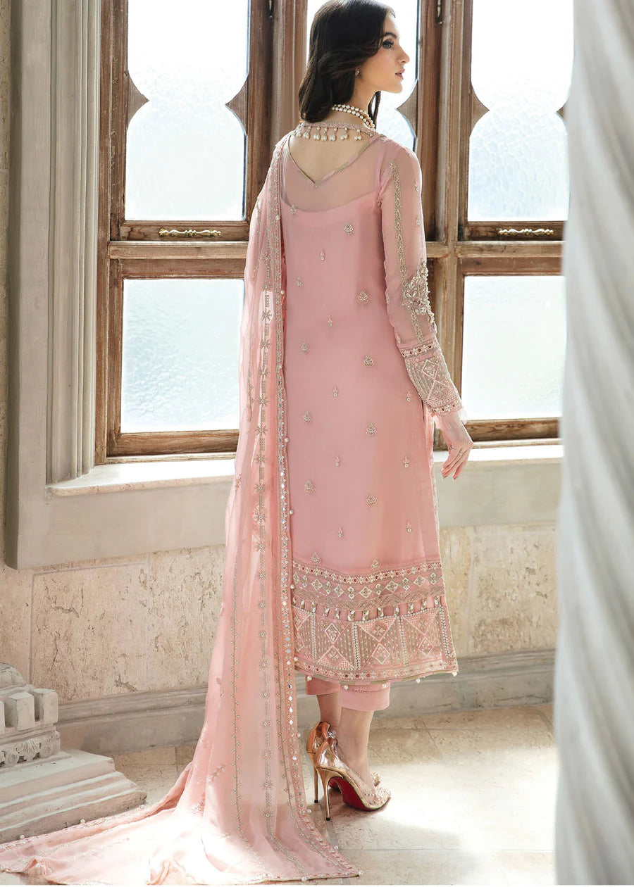 GULAAL LUXURY WEDDING EMBROIDERED SEMI PURE CHIFFON - 3 PC UNSTITCHED