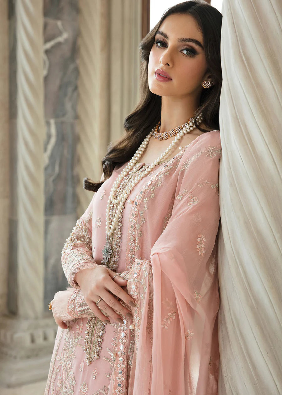 GULAAL LUXURY WEDDING EMBROIDERED SEMI PURE CHIFFON - 3 PC UNSTITCHED