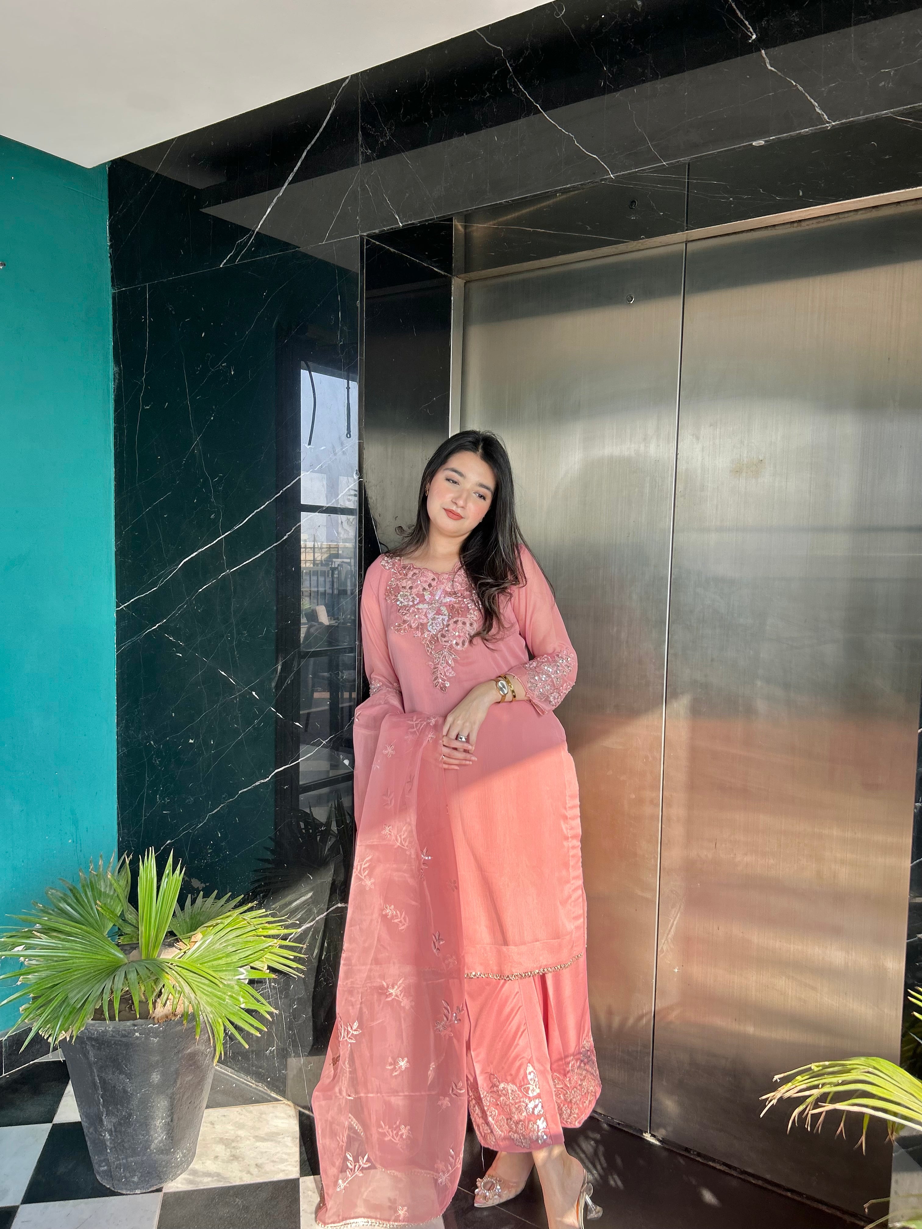 IZNIK EMBROIDERED CHIFFON - 3 PC UNSTITCHED