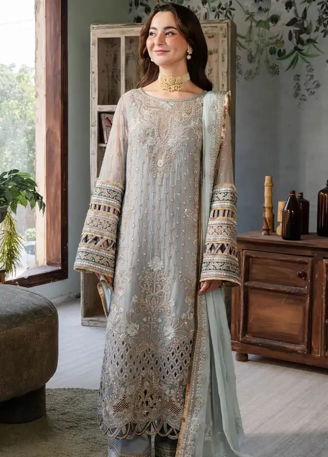 IMROZIA LUXURY WEDDING EMBROIDERED ORGANZA - 3 PC UNSTITCHED