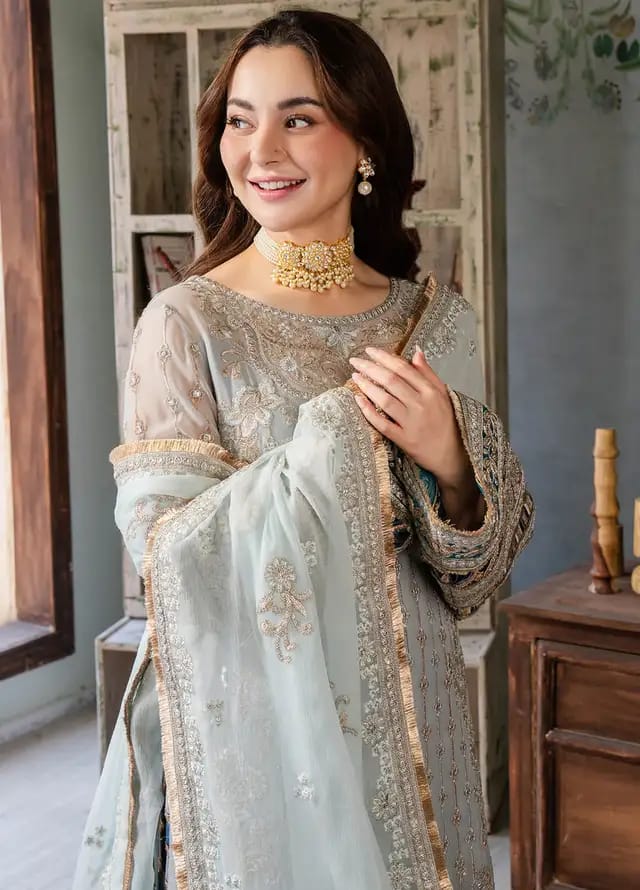 IMROZIA LUXURY WEDDING EMBROIDERED ORGANZA - 3 PC UNSTITCHED