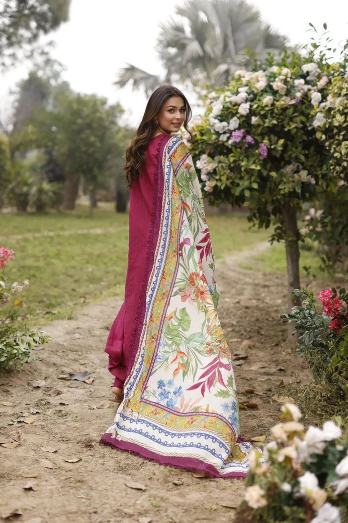 MANARA LUXURY CHIKANKARI EMBROIDERED LAWN - 3 PC UNSTITCHED