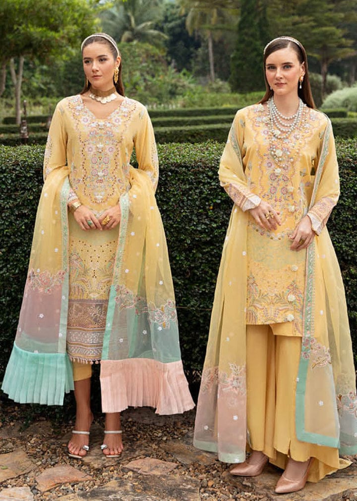 RAMSHA LUXURY CHIKANKARI EMBROIDERED 3 - PC UNSTITCHED