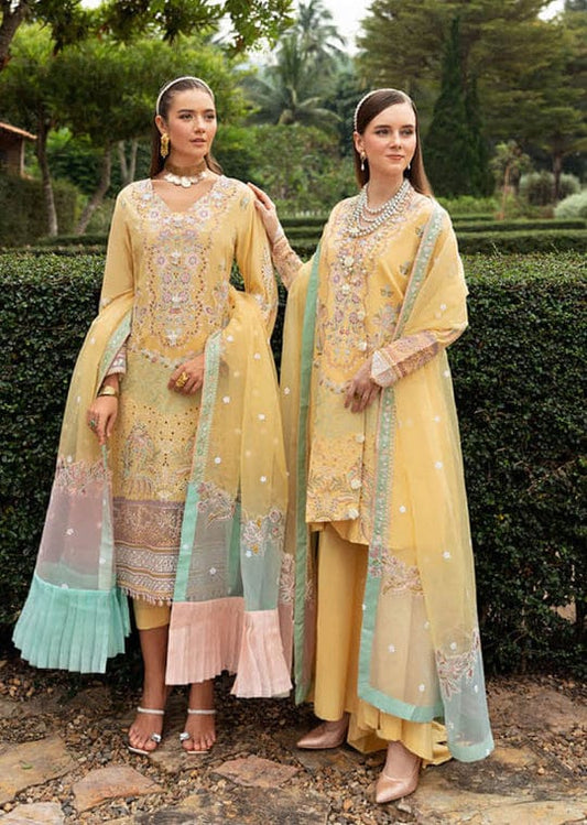 RAMSHA LUXURY CHIKANKARI EMBROIDERED 3 - PC UNSTITCHED