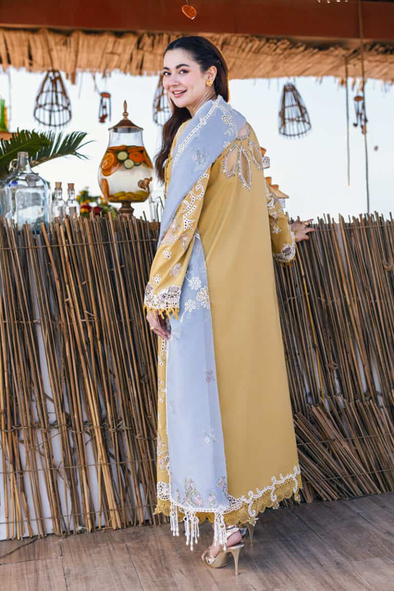 QALAMKAR LUXURY CHIKANKARI EMBROIDERED LAWN - 3 PC UNSTITCHED