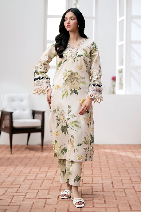 BAROQUE LUXURY EMBROIDERED SWISS LAWN - 3 PC UNSTITCHED