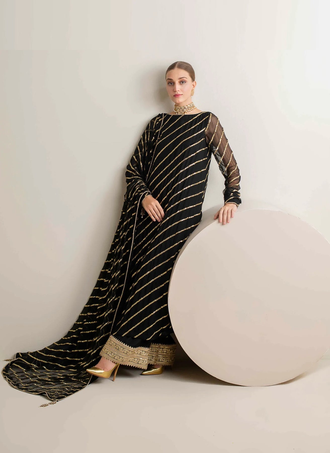 RAS CHIFFON EMBROIDERED - 3 PC UNSTITCHED