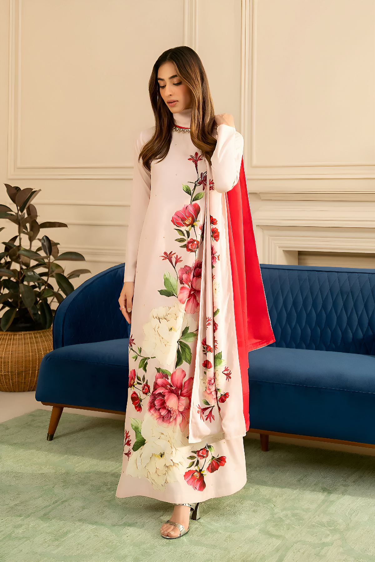 LULUSAR LUXURY SHAMOZ SILK - 3 PC UNSTITCHED