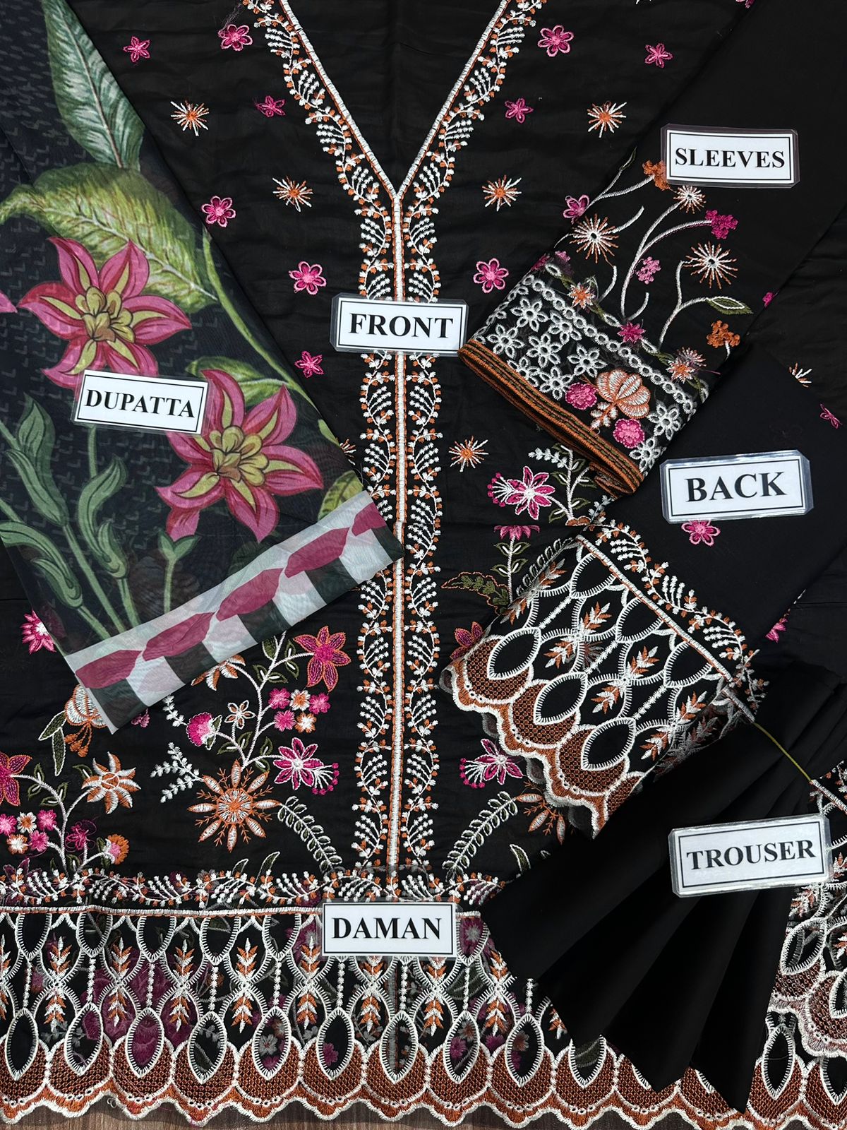 FAIZA SAQLAIN LUXURY EMBROIDERED LAWN - 3 PC UNSTITCHED