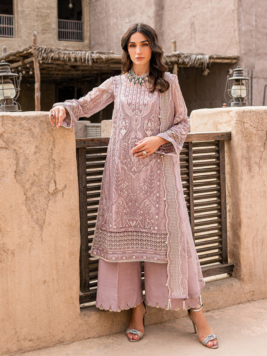 GULAAL LUXURY WEDDING EMBROIDERED ORGANZA - 3 PC UNSTITCHED