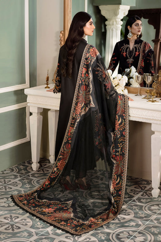 MARIA B SATEEN LUXURY EMBROIDERED CHIKANKARI LAWN - 3 PC UNSTITCHED