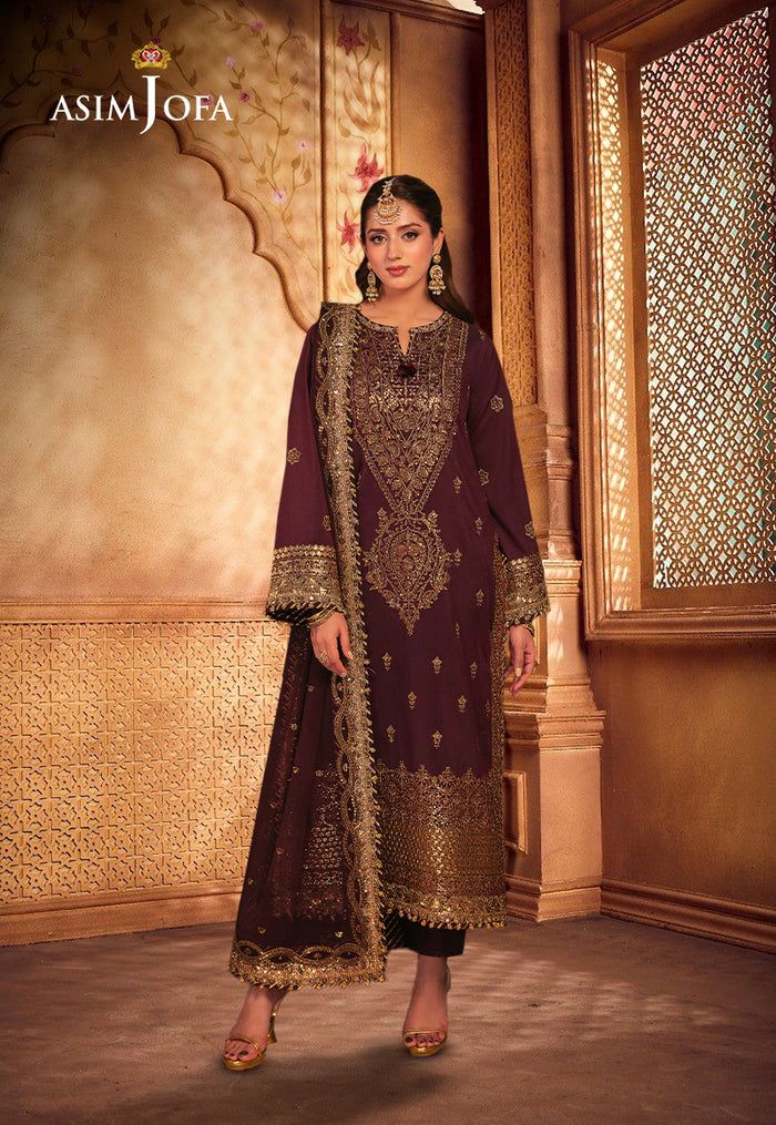 ASIM JOFA LUXURY EMBROIDERED CHIFFON - 3 PC UNSTITCHED