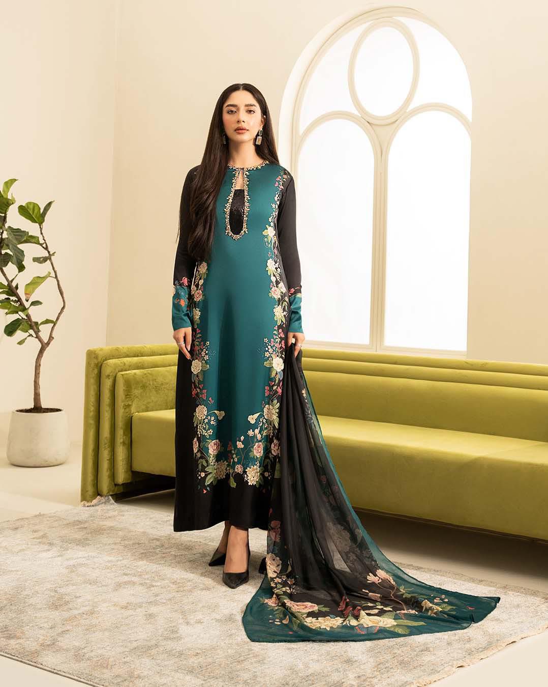 LULUSAR LUXURY FORMALS DIGITAL PRINTED SILK - 3 PC UNSTITCHED